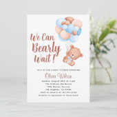 Wir können frühzeitig die Kinderdusche abwarten Einladung (Stehend Vorderseite)