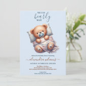 Wir können frühzeitig die Kinderdusche abwarten Einladung (Stehend Vorderseite)