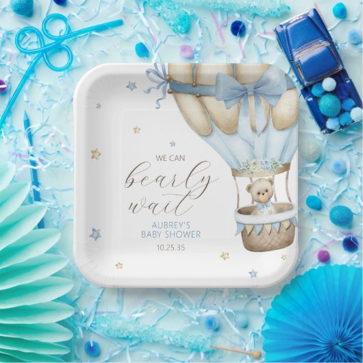 Wir können frühzeitig die Kinderdusche abwarten Pappteller (Party)