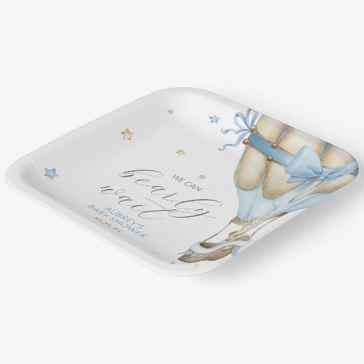 Wir können frühzeitig die Kinderdusche abwarten Pappteller (Gewinkelt)