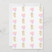 Wir können frühzeitig die Kinderdusche eines Mädch Einladung (Rückseite)