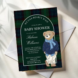 Wir können frühzeitig die klassische karierte Baby Einladung