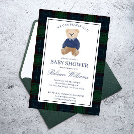 Wir können frühzeitig die klassische karierte Baby Einladung