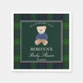 Wir können frühzeitig die klassische karierte Baby Serviette (Vorderseite)