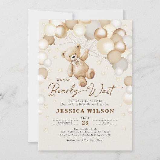 Wir können frühzeitig die neutrale Babydusche des Einladung (Vorderseite)