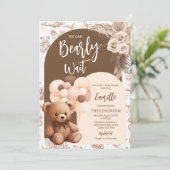 Wir können frühzeitig die neutrale Bärendusche abw Einladung (Stehend Vorderseite)