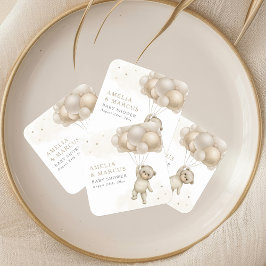 Wir können frühzeitig die neutrale Dusche des Tedd Quadratischer Aufkleber