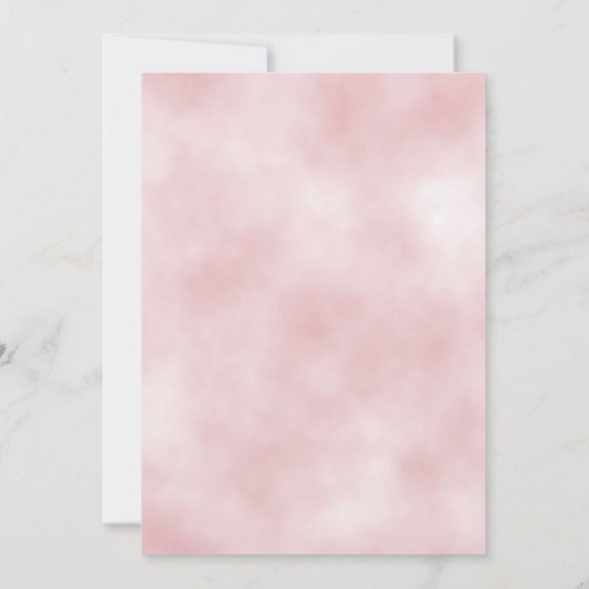 Wir können frühzeitig die pastellfarbene Pink-Baby Einladung (Rückseite)