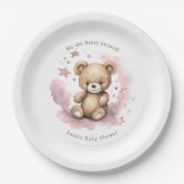 Wir können frühzeitig die pastellfarbene Pink-Baby Pappteller (Vorderseite)