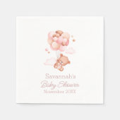 Wir können frühzeitig die Pink Balloons Babydusche Serviette (Vorderseite)