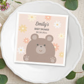 Wir können frühzeitig die Pink Daisies Girl Baby D Serviette