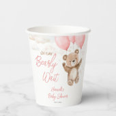 Wir können frühzeitig die Pink Girl Baby Dusche ab Pappbecher (Rückseite)