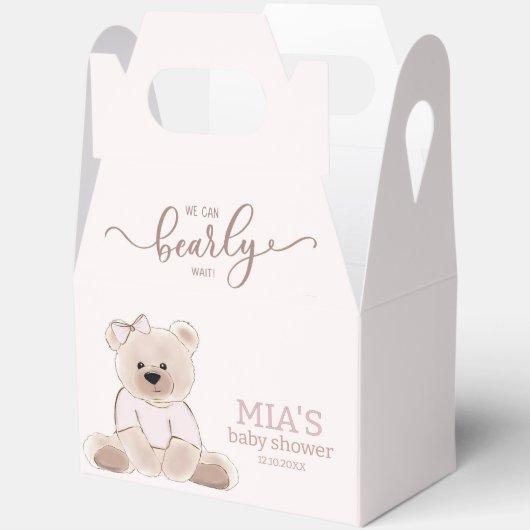 Wir können frühzeitig die Teddy Bear Pink Babydusc Geschenkschachtel (Offen)