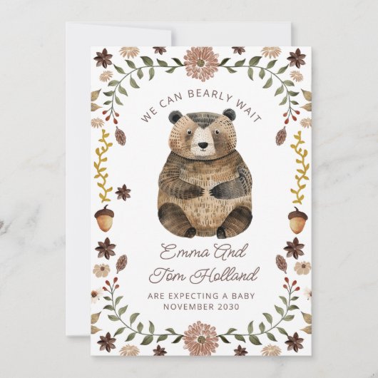 Wir können frühzeitig die Watercolor Bärenschwange Ankündigung (Vorderseite)