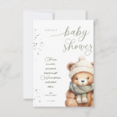 Wir können frühzeitig eine Babydusche abwarten Dankeskarte (Vorderseite)