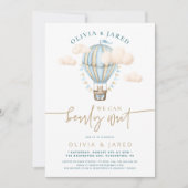 Wir können frühzeitig eine gemeinsame Babydusche a Einladung (Vorderseite)