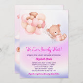 Wir können frühzeitig eine Lila Girl-Babydusche ab Einladung (Vorne/Hinten)