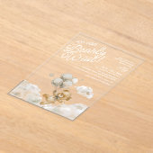 Wir können frühzeitig eine neutrale Beige-Babydusc Acryleinladungen (Ablage )