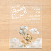 Wir können frühzeitig eine neutrale Beige-Babydusc Acryleinladungen (Vorderseite)
