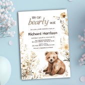 Wir können frühzeitig eine neutrale rustikale Baby Einladung