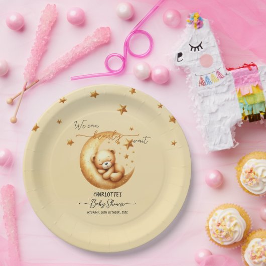 Wir können frühzeitig eine Niedliche Baby Bear Bab Pappteller (Party)