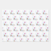 Wir können frühzeitig eine Personalisierte Babydus Geschenkpapier Set (Vorderseite)