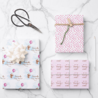 Wir können frühzeitig eine Personalisierte Babydus Geschenkpapier Set