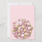 Wir können frühzeitig eine pinkfarbene Babydusche  Einladung (Rückseite)