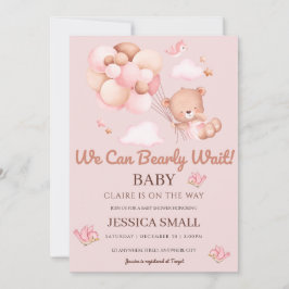 Wir können frühzeitig eine pinkfarbene Babydusche Einladung