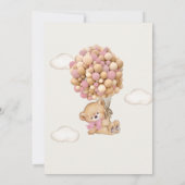 Wir können frühzeitig eine pinkfarbene Babydusche Einladung (Rückseite)