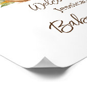 Wir können frühzeitig eine pinkfarbene Babydusche Poster (Ecke)