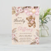 Wir können frühzeitig eine pinkfarbene Pampas-Gras Einladung (Stehend Vorderseite)