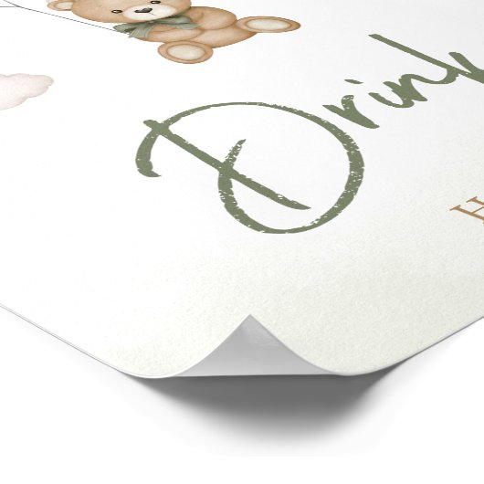 Wir können frühzeitig grüne Boho-Getränke abwarten Poster (Ecke)