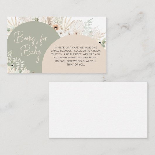 Wir können frühzeitig grüne Bücher für Baby abwart Begleitkarte (Vorne/Hinten)