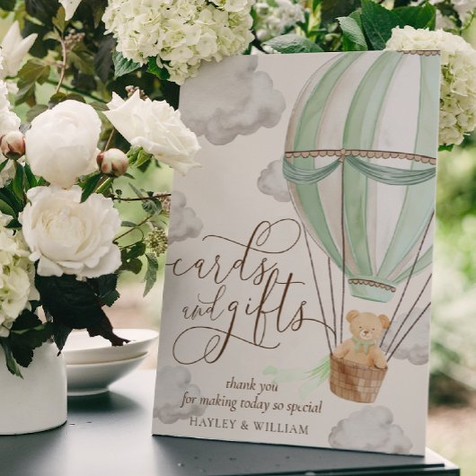 Wir können frühzeitig grüne Karten und Geschenke a Poster