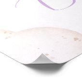 Wir können frühzeitig Lila Babydusche abwarten Poster (Ecke)