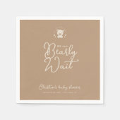 Wir können frühzeitig Minimalistische Babydusche v Serviette (Vorderseite)