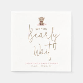 Wir können frühzeitig Minimalistische Babydusche v Serviette