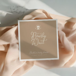 Wir können frühzeitig Minimalistische Babydusche v Serviette