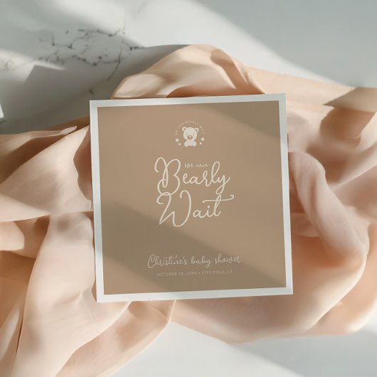 Wir können frühzeitig Minimalistische Babydusche v Serviette