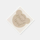 Wir können frühzeitig Minimalistische neutrale Bab Serviette (Ecke)