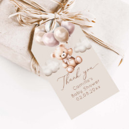 Wir können frühzeitig mit Balloons Babydusche wart Geschenkanhänger