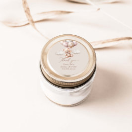 Wir können frühzeitig mit Balloons Babydusche wart Runder Aufkleber