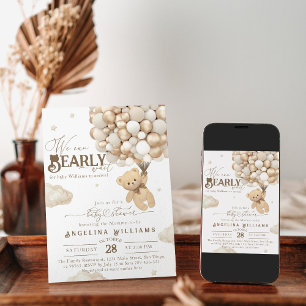 Wir können frühzeitig neutrale, elegante Babydusch Einladung