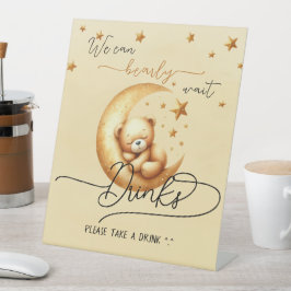 Wir können frühzeitig Niedliche Bear Baby Duschget Sockelschild