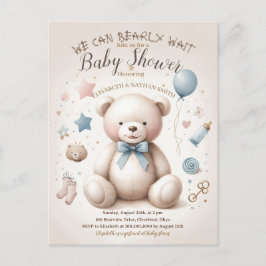 Wir können frühzeitig niedliche Teddy Bear Baby Sh Postkarte