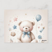 Wir können frühzeitig niedliche Teddy Bear Baby Sh Postkarte (Rückseite)