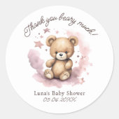 Wir können frühzeitig pastellfarbene Pink-Gefällig Runder Aufkleber (Vorderseite)