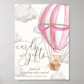 Wir können frühzeitig Pink Teddy Bärenkarten und G Poster (Vorne)