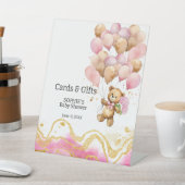 Wir können frühzeitig Pink und Gold Karten und Ges Sockelschild (In SItu)